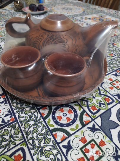 Глиняный чайный набор