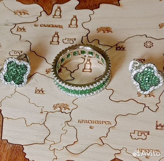 Комплект украшений из серебра