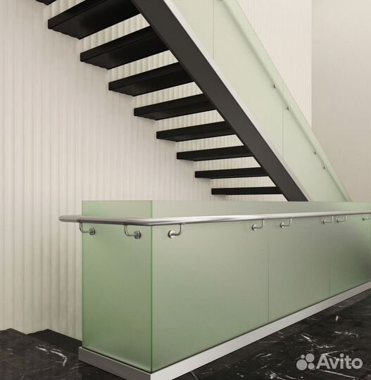 Лестница на металлокаркасе