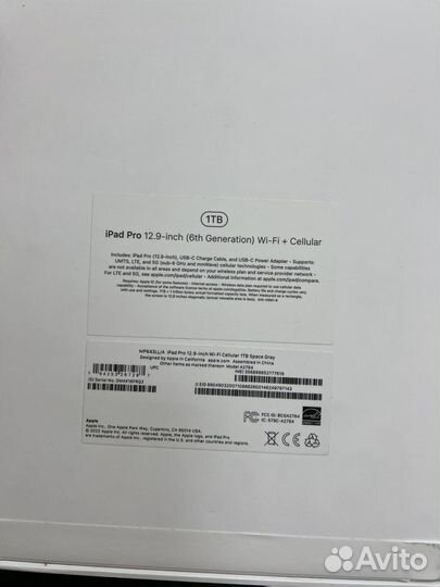 iPad Pro 12.9 m2 2022 1tb wifi cellular