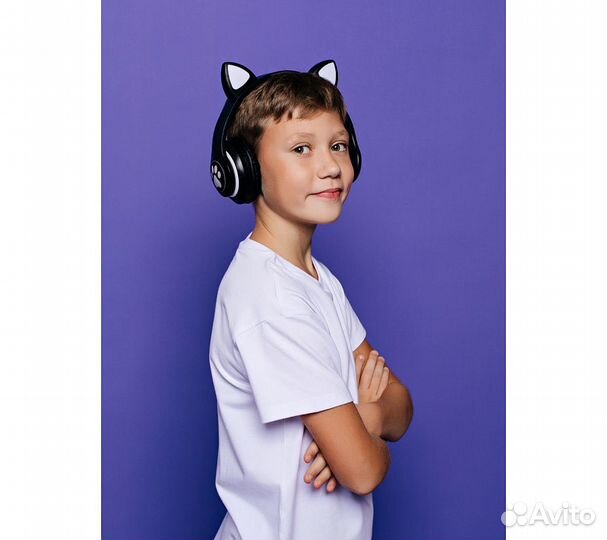 Наушники Prolike беспроводные детские с подсветкой