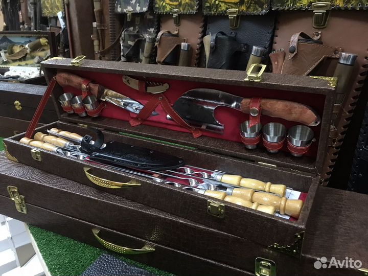 Шампуры в кейсе, набор шашлычный