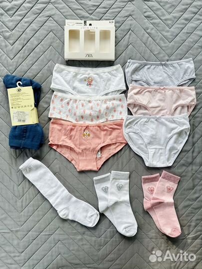 Нижнее белье, трусы Zara, колготки, носки. Новые