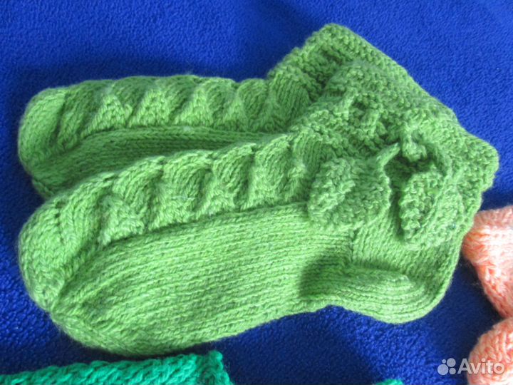 Носки вязаные цветные