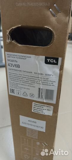 Телевизор TCL 43V6B 4K