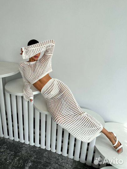 Вязаный легкий комплект