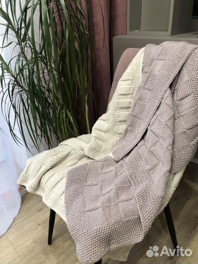 Плед детский вязаный ручная работа