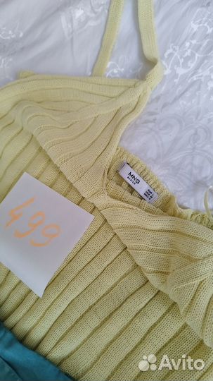 Вязаный топ - р. L, шорты - р. 12 (EU 40)