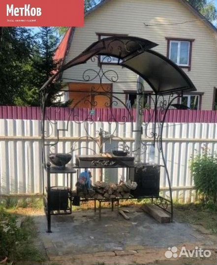 Кованые мангалы с крышей