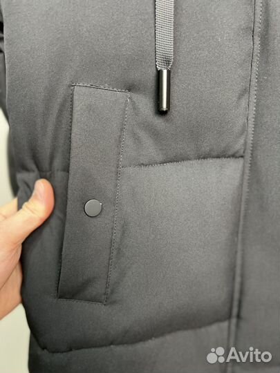 Куртка зимняя женская с капюшоном удлиненная - 42