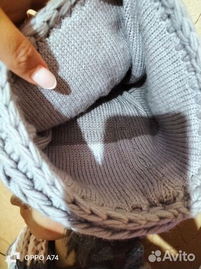 Комплект шапка и снуд женский