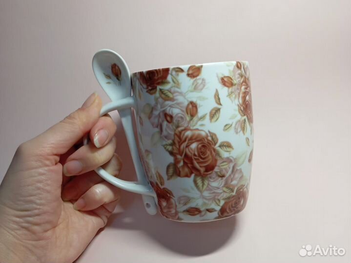 Кружка с ложкой 400 мл