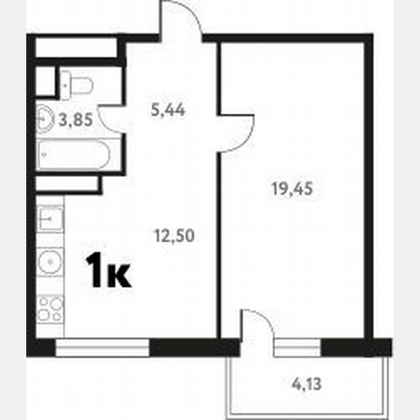1-к. квартира, 40,5 м², 9/17 эт.