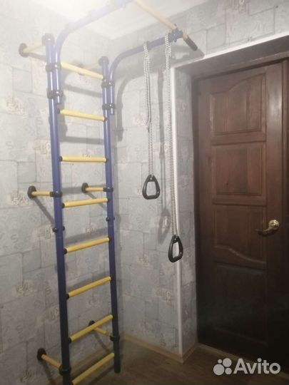 Шведская стенка с турником и кольцами Romana