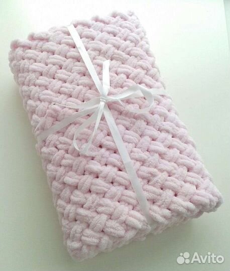 Плед детский вязаный ручная работа
