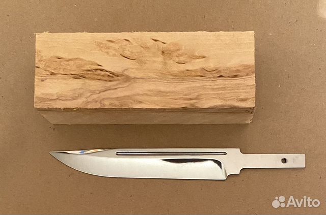 Клинок заготовка для ножа карельская береза
