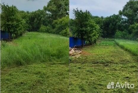 Покос травы скашу траву триммером