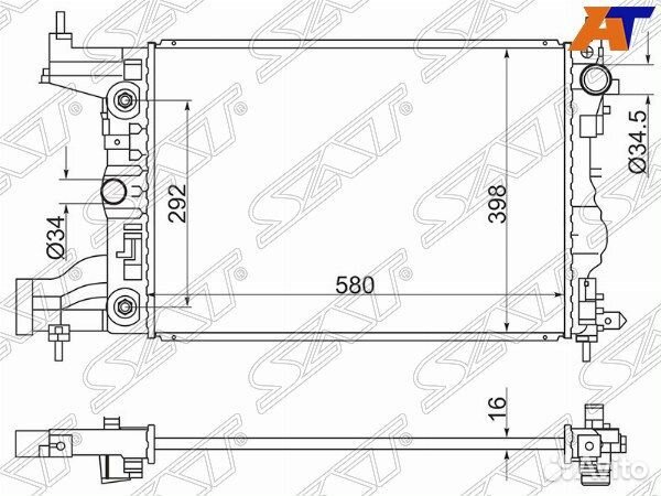 Радиатор chevrolet cruze 13, chevrolet cruze/daewo