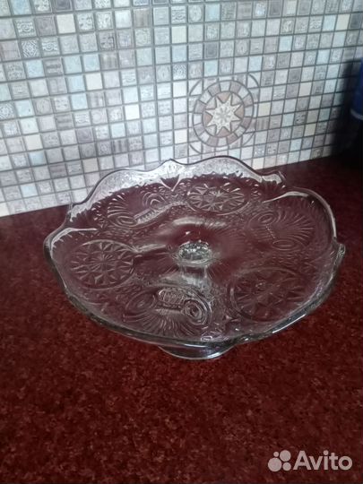 Ваза для фруктов на ножке СССР