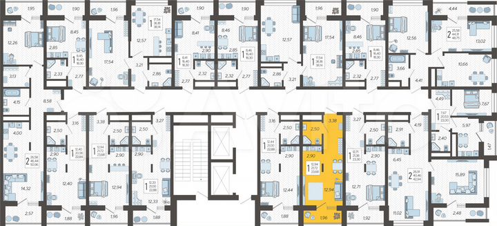 Квартира-студия, 23,7 м², 10/19 эт.