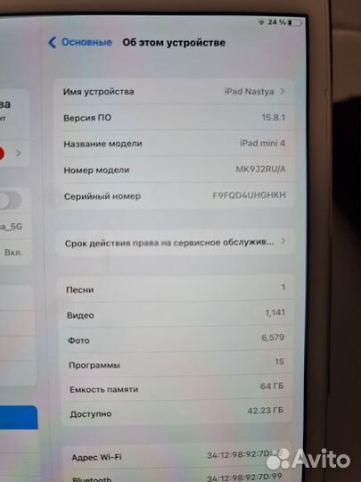 iPad mini 4 wifi 64 gb