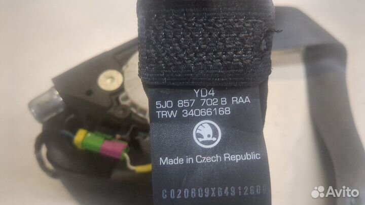 Ремень безопасности Skoda Fabia, 2009