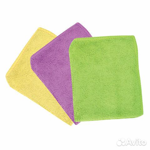 Салфетки универсальные, комплект 3 шт., микрофибра
