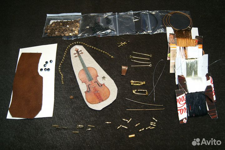 Набор для вышивки броши Скрипка