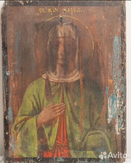 Старинная икона Святая Мученица Мария 19 век