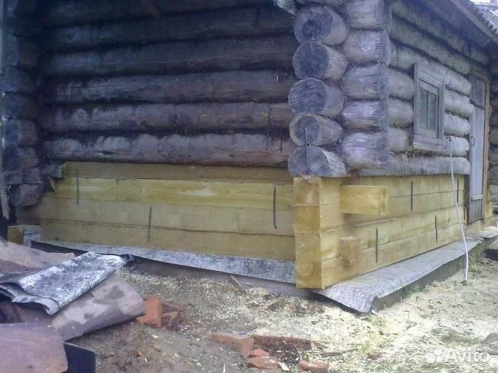 Ремонт фундамента и подъем дома