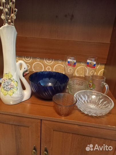 Конфетница цветное стекло