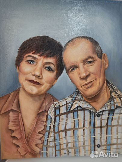 Портрет с фото на холсте маслом