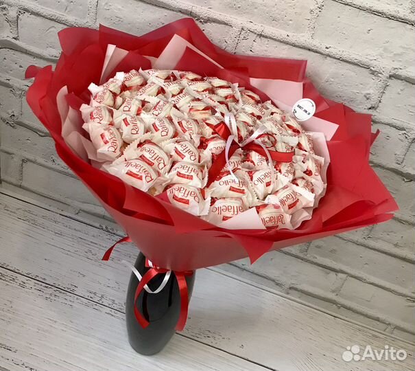Букет с конфетами Raffaello.Съедобные букеты