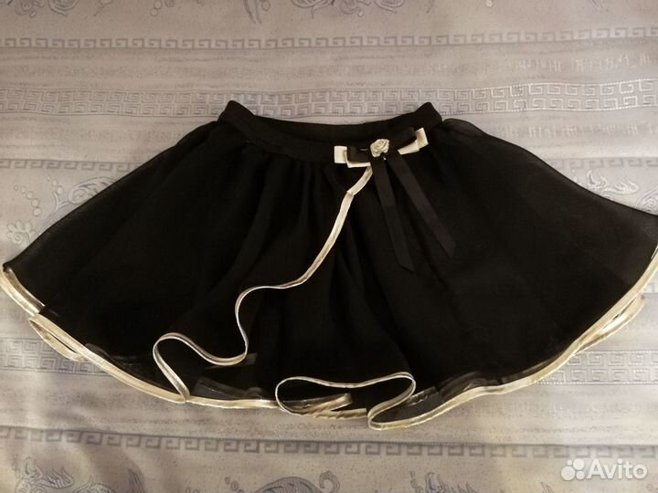 Купальник для гимнастики 128-134 см, юбка, балетки