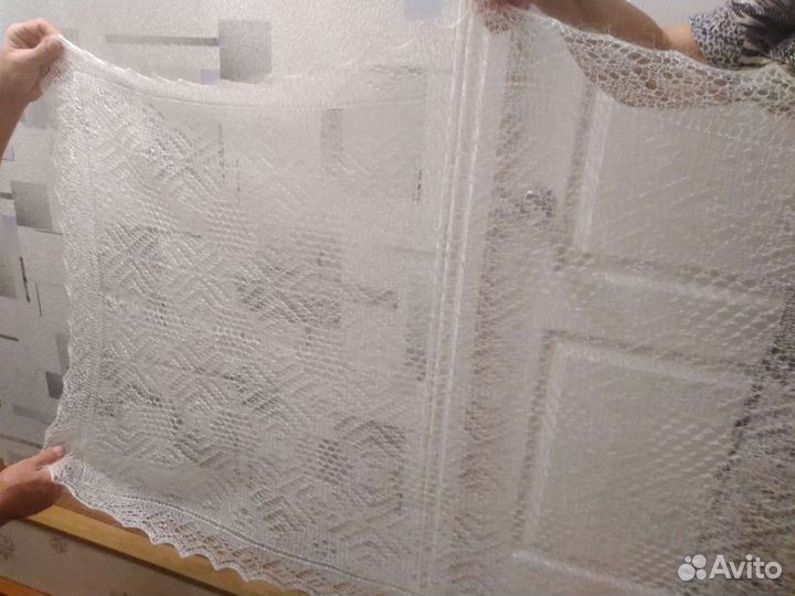 Палантин 1,92см88см ручной вязки