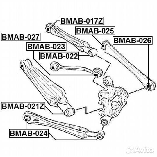 Сайлентблок задней тяги bmw f25 09-13