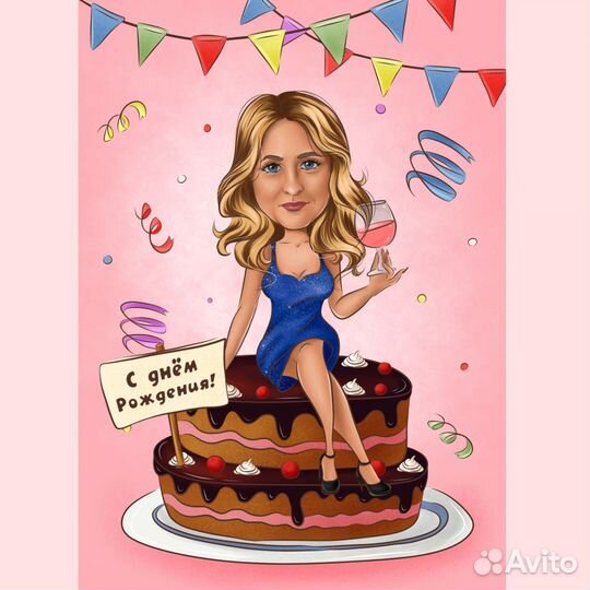 Шарж, портрет по фото на заказ