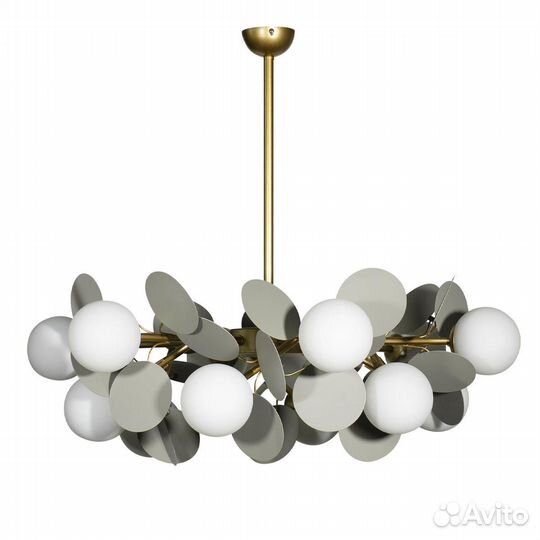 Люстра металл и стекло в спальню модерн