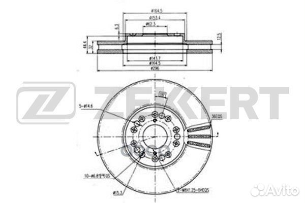 Диск торм. перед.Toyota Arista (S160) 97- Lexu