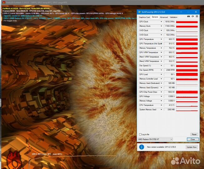 Видеокарта rx 5700xt 8gb asus