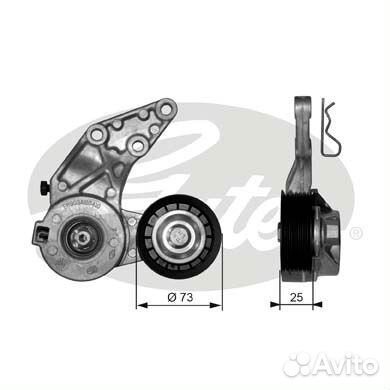 Натяжной ролик привода вспомогательных агрегатов drivealign gates t39067 для а/м vw multivan v, tran