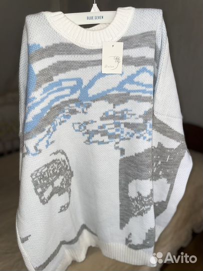 Свитер теплый оверсайз новый