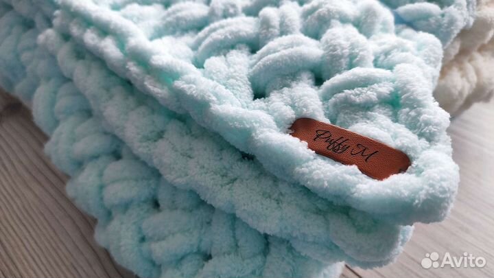 Плюшевый плед ручная работа