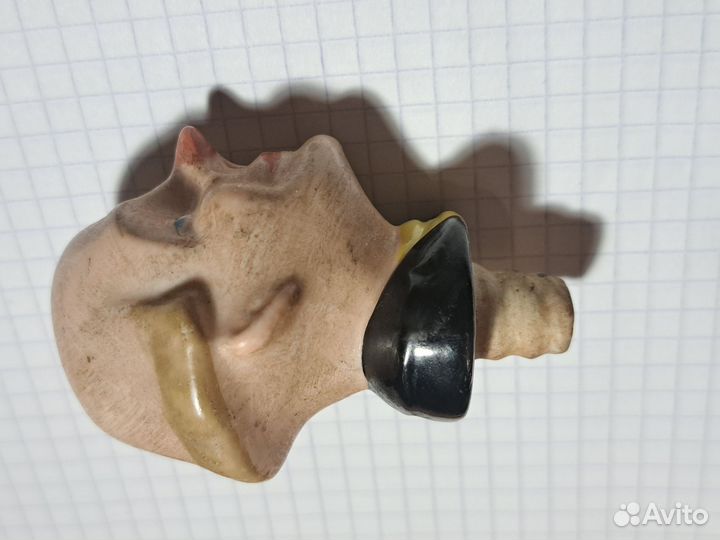 Коллекционная пробка, голова, фарфор, редкая