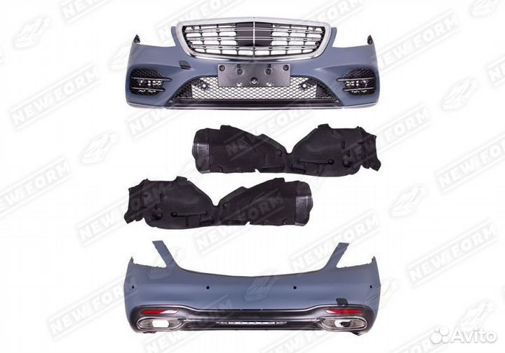Обвес AMG Package Mercedes S class W222 рестайлинг