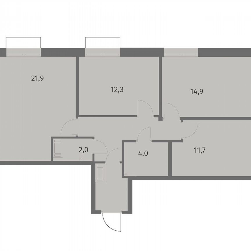 3-к. квартира, 77,9 м², 10/13 эт.