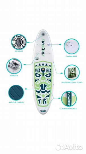 Надувная доска для sup-бординга funwater New Tiki