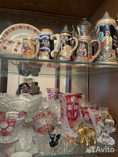 Ваза цветной хрусталь германия