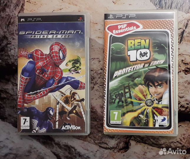 Игра на psp Ben 10 и Spider Man