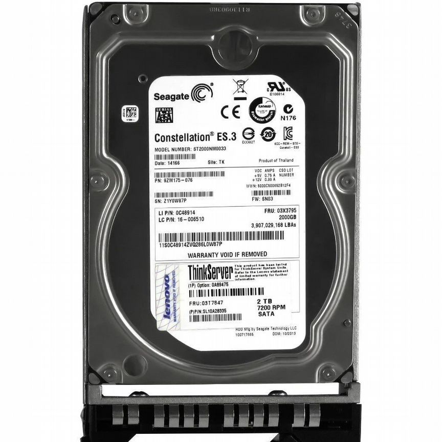 [RD540] Жесткий Диск Lenovo 0a89475 2tb Sata3 3.5" Hdd Rd540